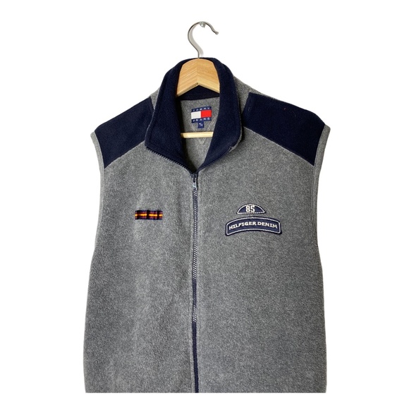 Tommy Hilfiger Denim Vintage Gray & Black fleece - Picture 2 of 9